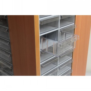 Rotating Wooden Desktop Cabinet with 104 Drawers